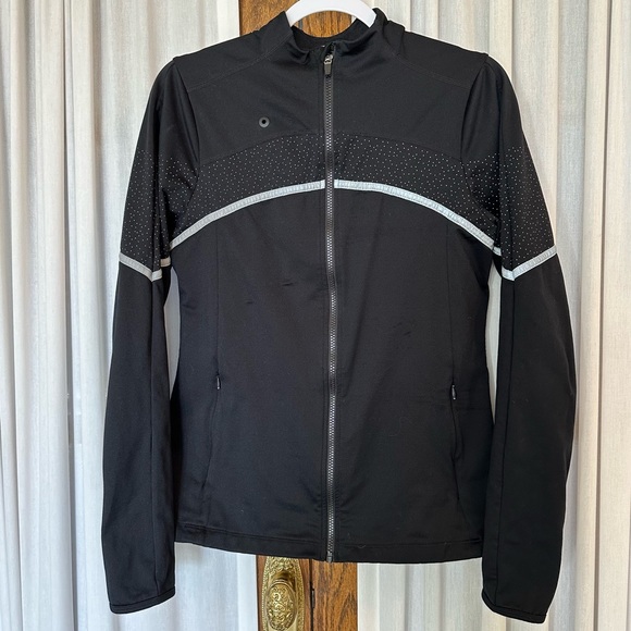 Fabletics Black Dot Moira Zip Front Jacket - Picture 3 of 12